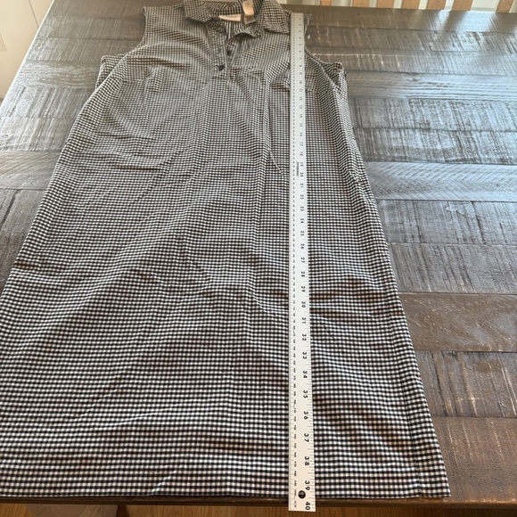 LIZ Claiborne Golf Dress Black and White Checkered Size 12 Sleeveless Midi - Picture 7 of 14